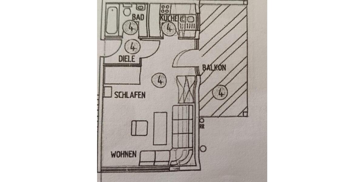 Erdgeschoßwohnung Filderstadt - 1.5 Zimmer, 52 m&sup2;, 695&euro; | Angebot:25366421