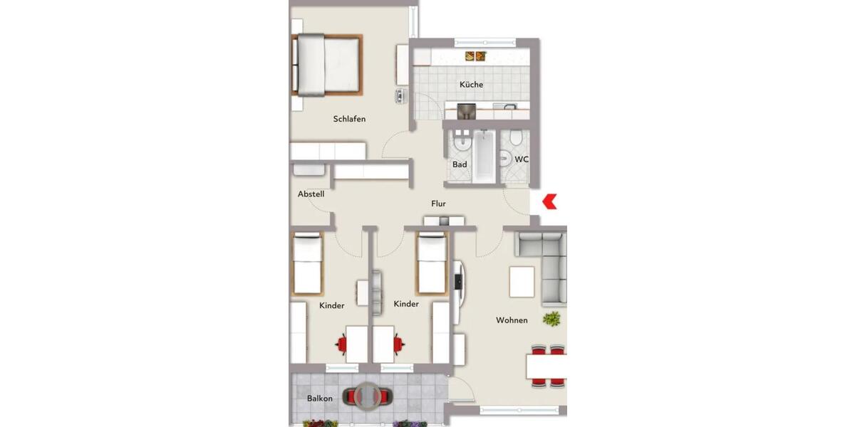 Etagenwohnung Böblingen Dagersheim - 4 Zimmer, 89 m&sup2;, 360.000&euro; | Angebot:25420837