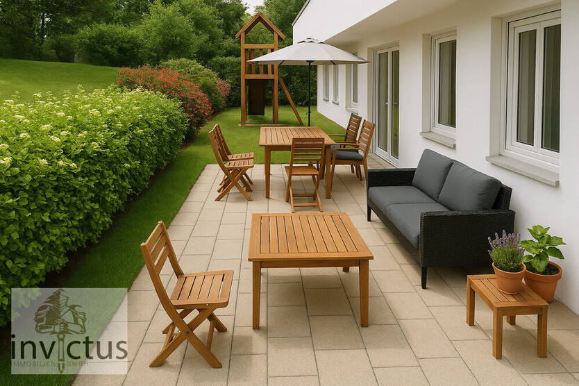 Wohnen und entspannen: 4-Zimmer-Wohnung mit Garten, XL-Terrasse und GarageStellplatz 4 zimmer