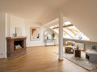 LICHTDURCHFLUTETES WOHNEN MIT KAMIN - Dachgeschoßwohnung Böblingen Dagersheim | Angebot:27005054