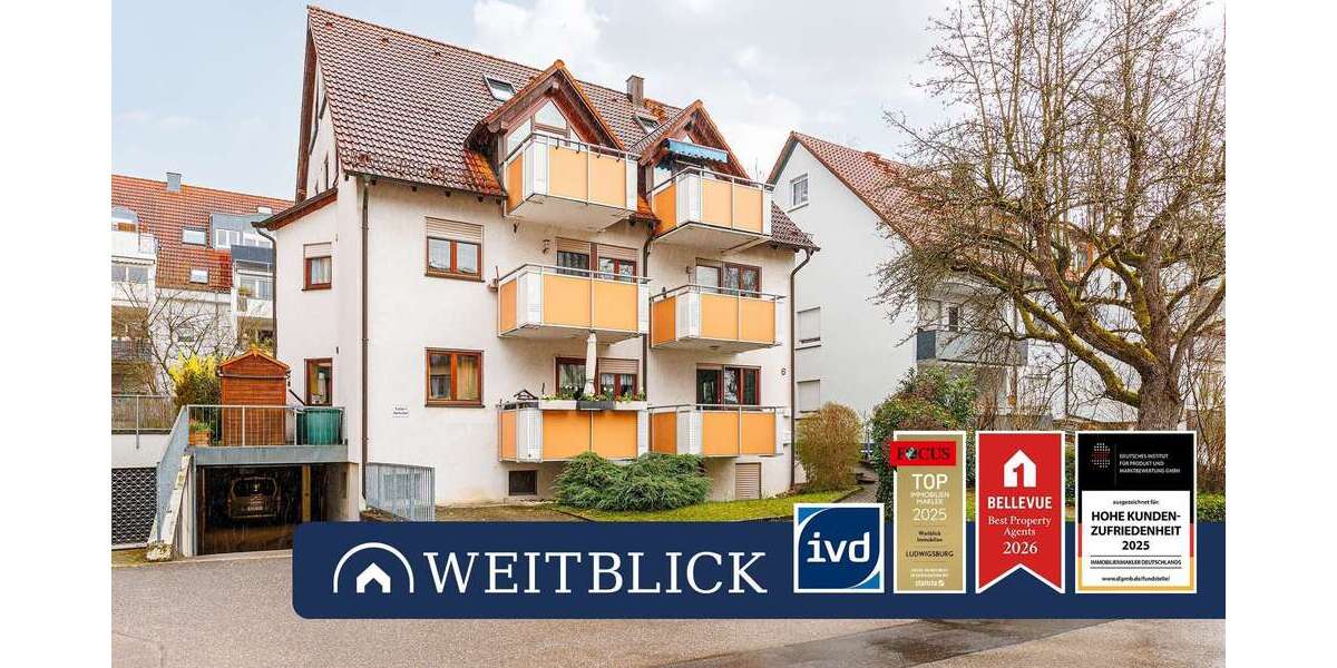 Etagenwohnung Ludwigsburg Hoheneck - 3.5 Zimmer, 70 m&sup2;, 960&euro; | Angebot:26960170