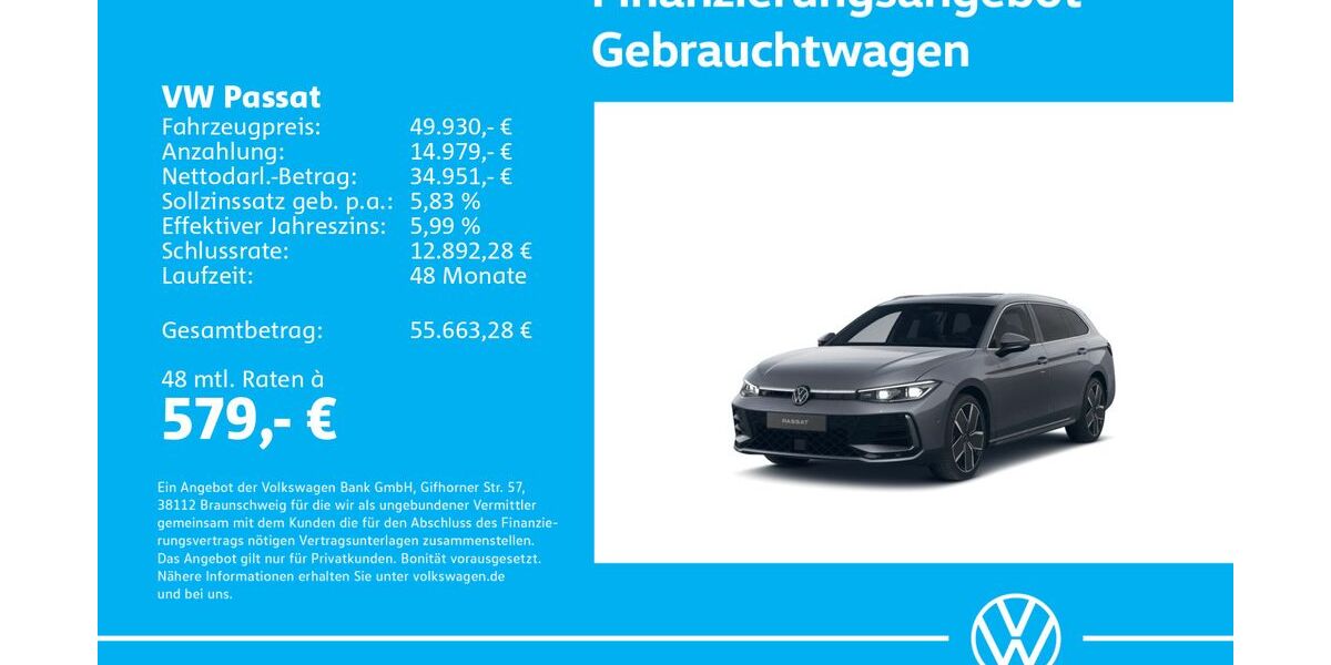 VW Passat Variant 1.505 km 49.930 &euro; Stuttgart-Feuerbach 70469