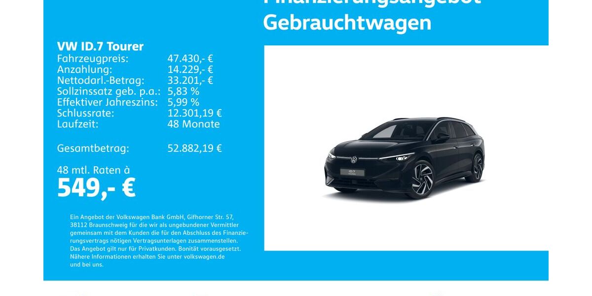 VW ID.7 24.425 km 47.430 &euro; Stuttgart-Feuerbach 70469