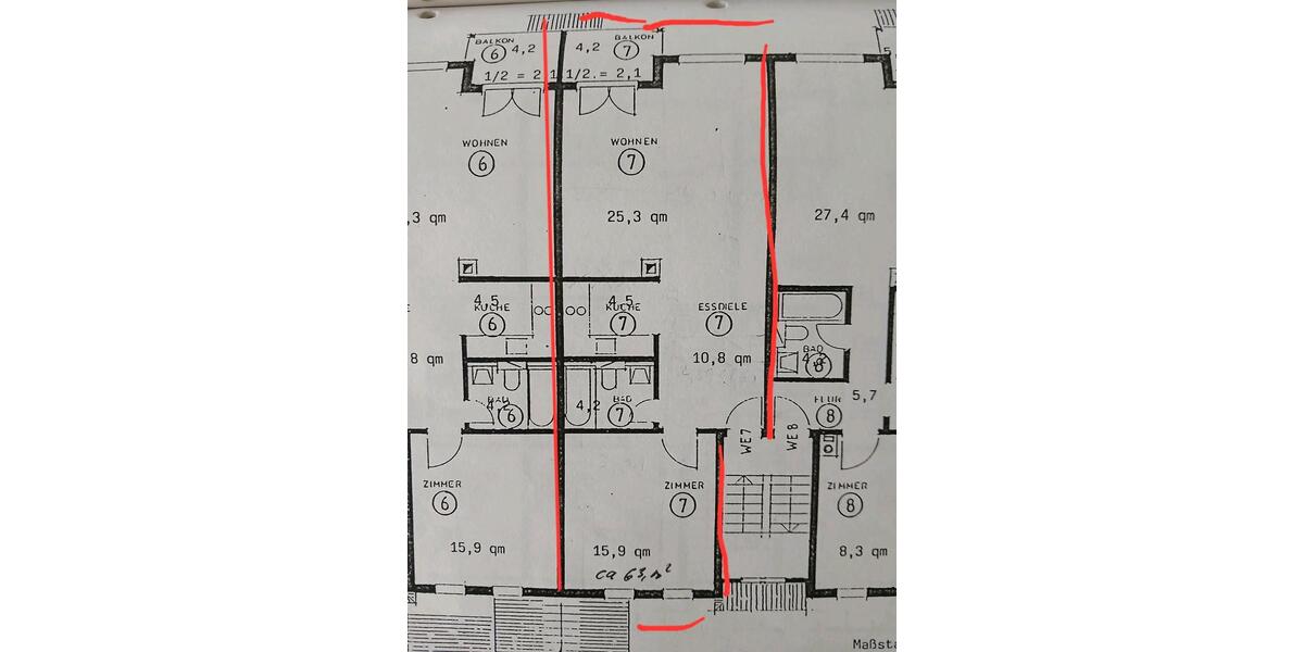 Etagenwohnung Tübingen Derendingen - 2 Zimmer, 63 m&sup2;, 255.000&euro; | Angebot:26297362