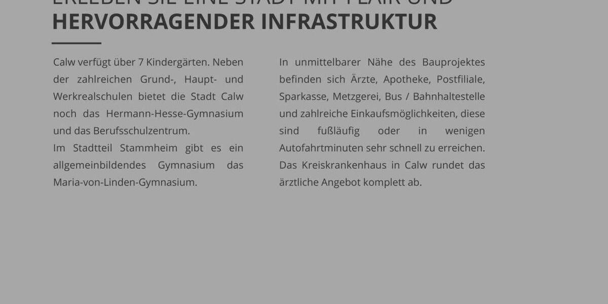 Terrassenwohnung Calw Wimberg - 2 Zimmer, 61 m&sup2;, 300.000&euro; | Angebot:24697562