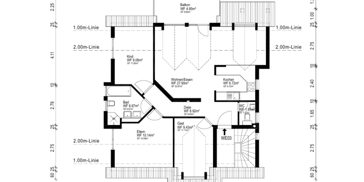 Dachgeschoßwohnung Reutlingen Reutlingen (Kernstadt) - 4.5 Zimmer, 86 m&sup2;, 340.000&euro; | Angebot:24314471