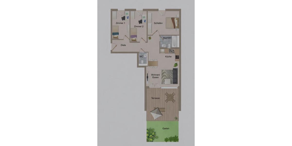 Erdgeschoßwohnung Sindelfingen Darmsheim - 4 Zimmer, 91 m&sup2;, 1.595&euro; | Angebot:27574377