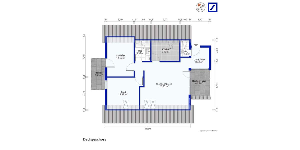 Etagenwohnung Gerlingen - 3 Zimmer, 75 m&sup2;, 329.000&euro; | Angebot:25706122