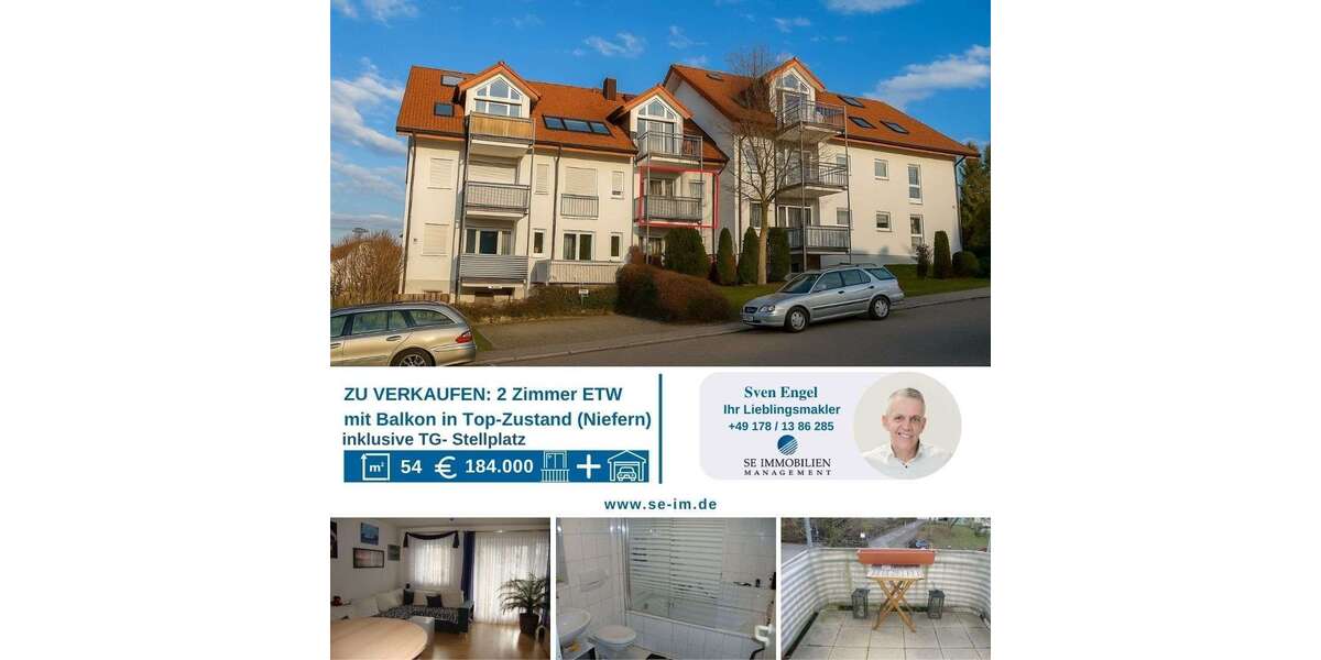 Etagenwohnung Niefern-Öschelbronn Öschelbronn - 2 Zimmer, 54 m&sup2;, 184.000&euro; | Angebot:24903222