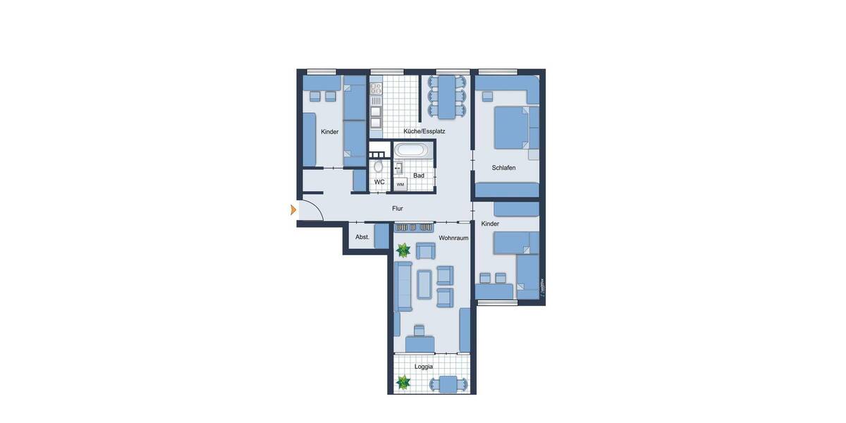 Etagenwohnung Ludwigsburg Eglosheim - 4 Zimmer, 98 m&sup2;, 279.000&euro; | Angebot:26018041