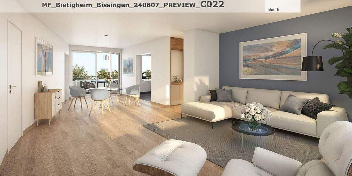 Etagenwohnung Bietigheim-Bissingen Bissingen - 4 Zimmer, 107 m&sup2;, 575.000&euro; | Angebot:25249051