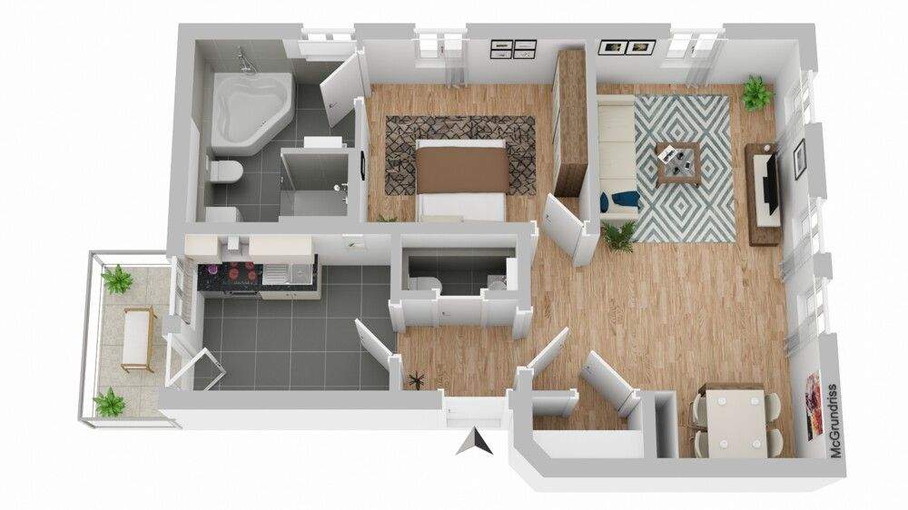 Etagenwohnung Freiberg am Neckar Heutingsheim - 2 Zimmer, 64 m&sup2;, 265.000&euro; | Angebot:24675222