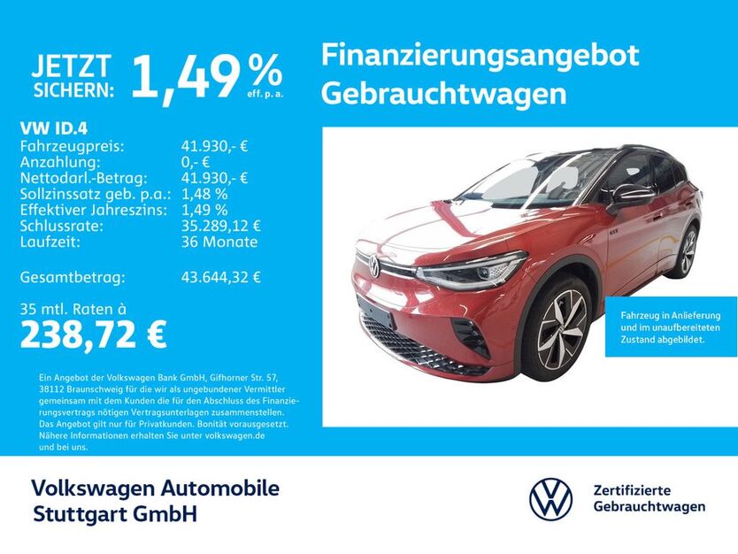 VW ID.4 11.928 km 41.930 € Stuttgart-Wangen 70188
