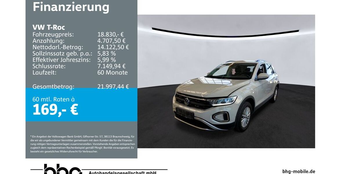 VW T-Roc 58.607 km 18.830 &euro; Reutlingen 72770