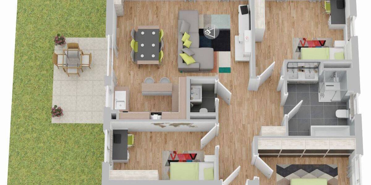 Terrassenwohnung Filderstadt Plattenhardt - 4 Zimmer, 96 m&sup2;, 520.500&euro; | Angebot:26390856
