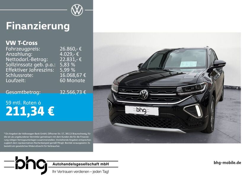 VW T-Cross 22.661 km 26.860 € Metzingen 72555