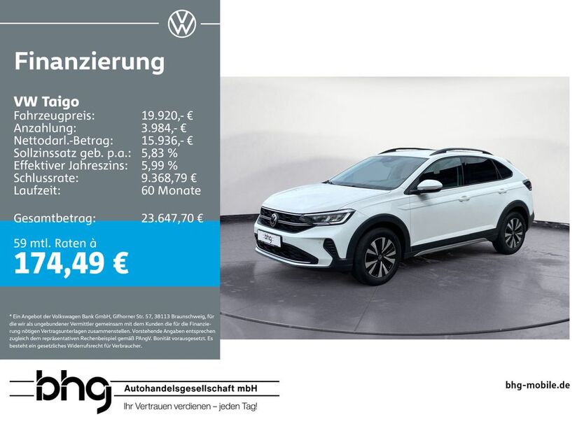 VW Taigo 50.262 km 19.920 € Metzingen 72555