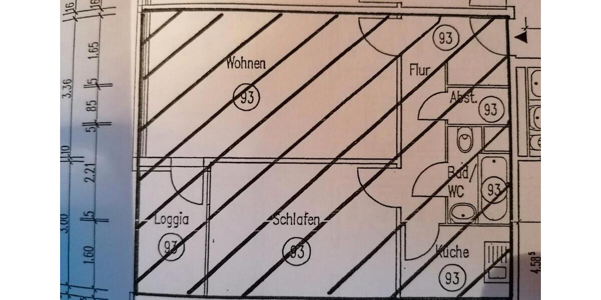 Etagenwohnung Tübingen Schönblick / Winkelwiese - 2 Zimmer, 51 m&sup2;, 221.000&euro; | Angebot:26250503