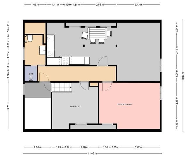 Dachgeschoßwohnung Kernen im Remstal - 3 Zimmer, 60 m&sup2;, 1.000&euro; | Angebot:24756203