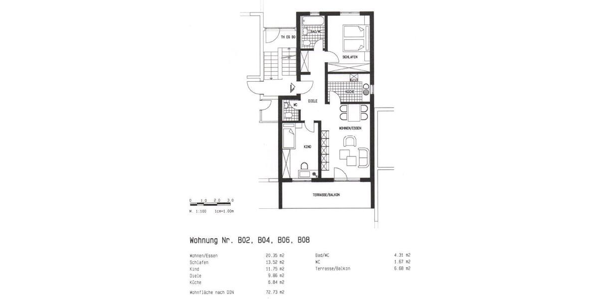 Etagenwohnung Niefern-Öschelbronn Öschelbronn - 3 Zimmer, 72 m&sup2;, 268.000&euro; | Angebot:26603707