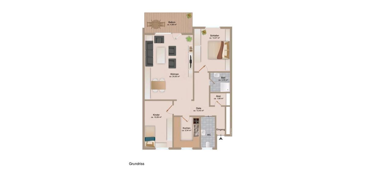 Erdgeschoßwohnung Sachsenheim - 3 Zimmer, 75 m&sup2;, 335.000&euro; | Angebot:24836038