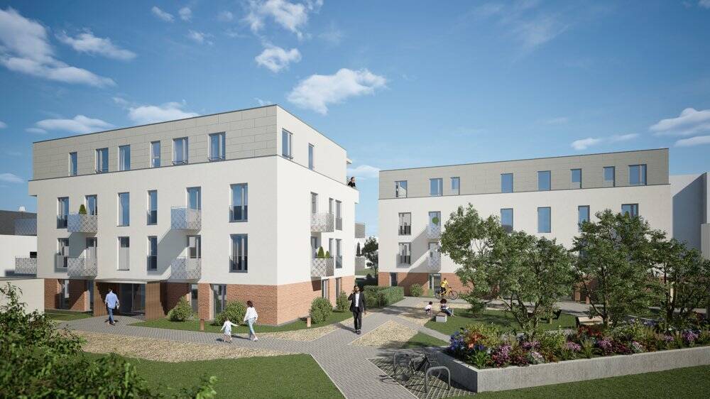 moderne Erdgeschosswohnung mit West-Terrasse und Gartenanteil 3 zimmer