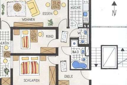 Wohnung Pforzheim Buckenberg - 3 Zimmer, 82 m&sup2;, 715&euro; | Angebot:26950054