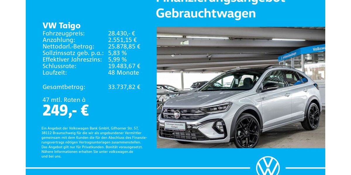 VW Taigo 1.501 km 27.930 &euro; Stuttgart-Wangen 70188