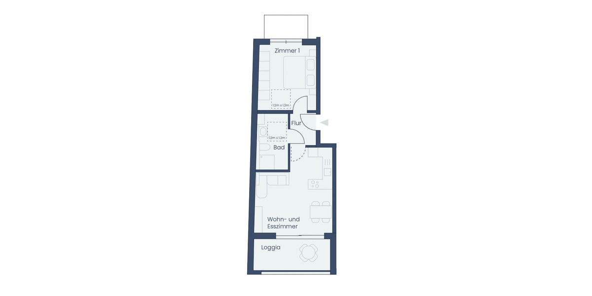 Etagenwohnung Vaihingen an der Enz - 2 Zimmer, 50 m&sup2;, 750&euro; | Angebot:26367544