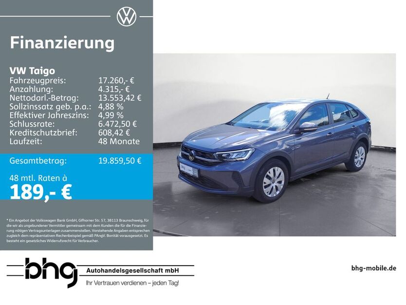 VW Taigo 34.448 km 16.960 € Reutlingen 72770