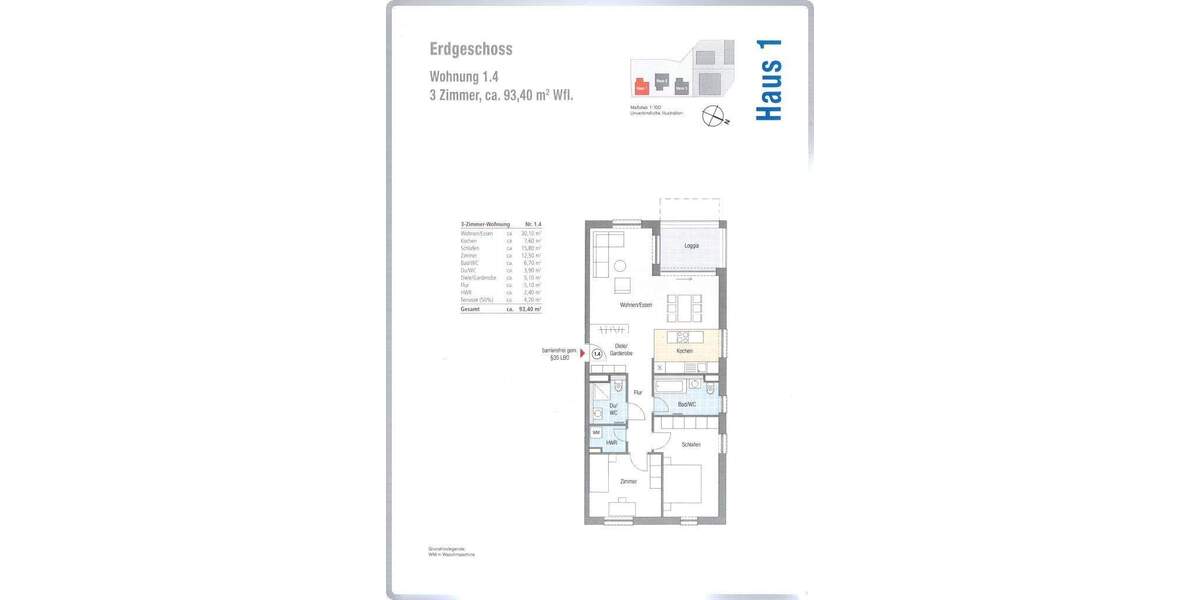 Etagenwohnung Stuttgart Feuerbach - 3 Zimmer, 93 m&sup2;, 1.470&euro; | Angebot:25704074