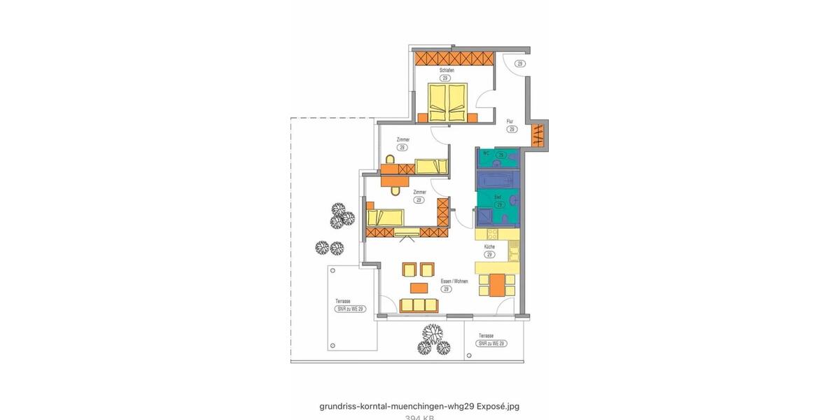 Etagenwohnung Korntal-Münchingen Münchingen - 4 Zimmer, 95 m&sup2;, 585.000&euro; | Angebot:27225289