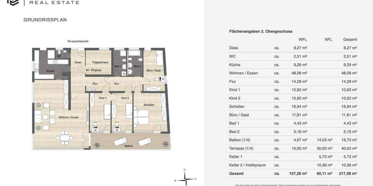 Etagenwohnung Böblingen - 5 Zimmer, 157 m&sup2;, 565.000&euro; | Angebot:24684385