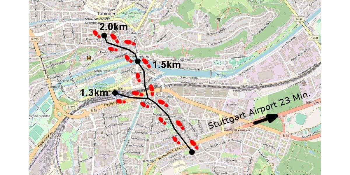 Etagenwohnung Tübingen Südstadt - 2 Zimmer, 47 m&sup2;, 365.000&euro; | Angebot:25670680