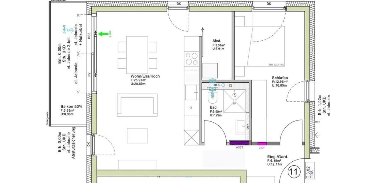 Dachgeschoßwohnung Renningen - 2 Zimmer, 56 m&sup2;, 330.000&euro; | Angebot:23217921