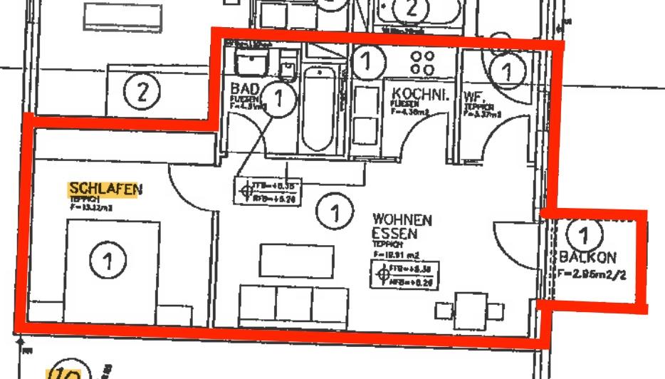 Etagenwohnung Gomaringen - 2 Zimmer, 47 m&sup2;, 190.000&euro; | Angebot:26200250