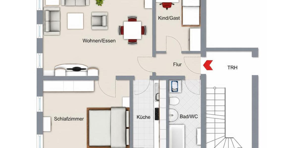 Etagenwohnung Herrenberg - 3 Zimmer, 66 m&sup2;, 250.000&euro; | Angebot:27536417