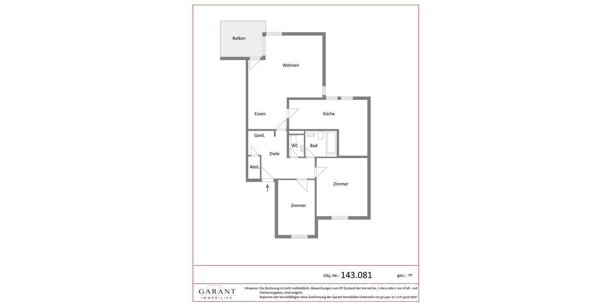Etagenwohnung Ludwigsburg Neckarweihingen - 3 Zimmer, 97 m&sup2;, 329.000&euro; | Angebot:24061916