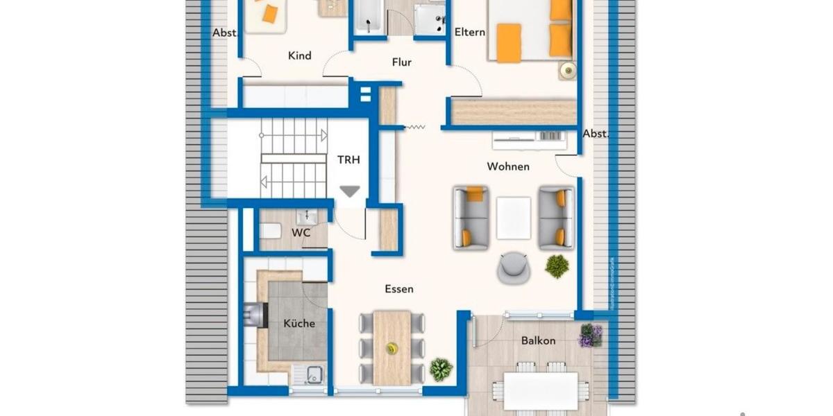 Dachgeschoßwohnung Esslingen am Neckar Oberesslingen - 3 Zimmer, 58 m&sup2;, 990&euro; | Angebot:24737973