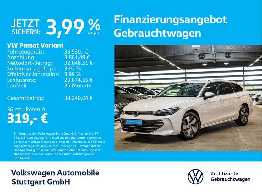 VW Passat Variant 15.527 km 35.930 € Stuttgart-Feuerbach 70469