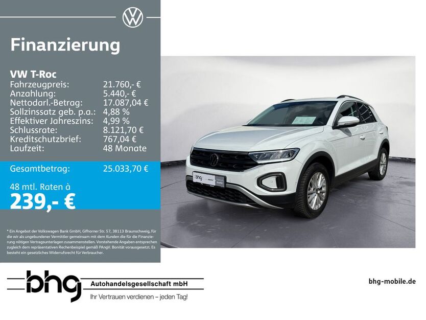VW T-Roc 25.104 km 21.760 € Metzingen 72555