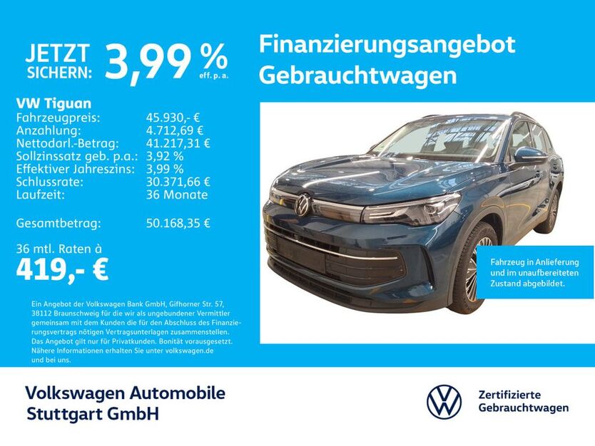 VW Tiguan 6.171 km 45.930 € Stuttgart-Feuerbach 70469