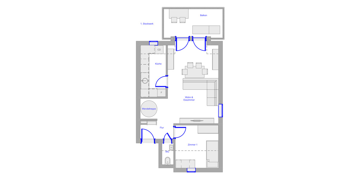 Maisonettenwohnung Freiberg am Neckar - 3 Zimmer, 56 m&sup2;, 247.000&euro; | Angebot:24892418
