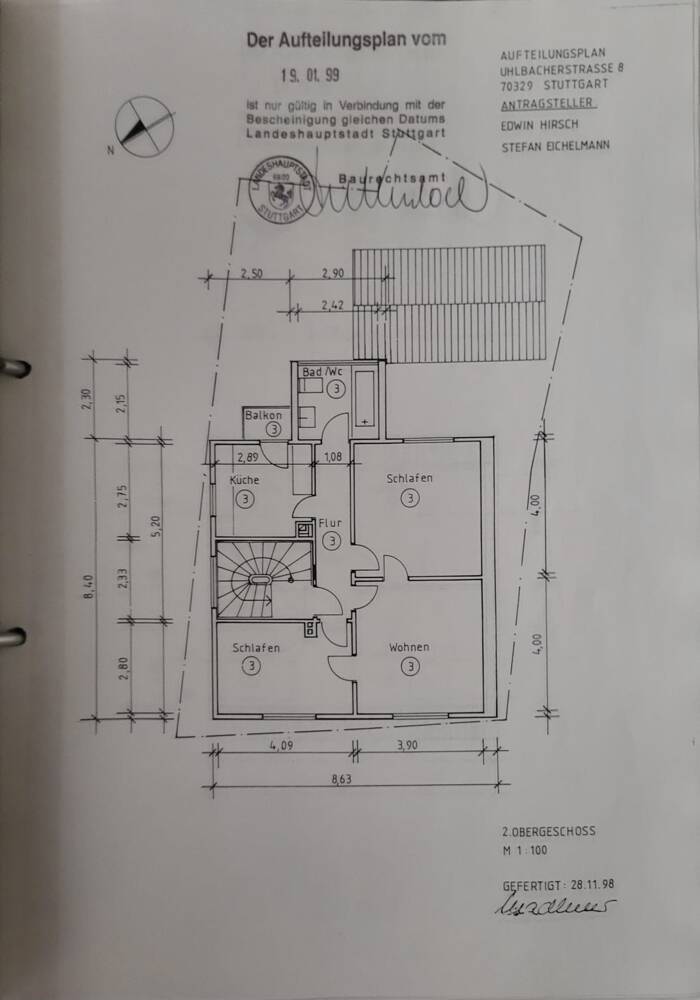 4-Familienhaus in Stuttgart-Obertürkheim - voll vermietet