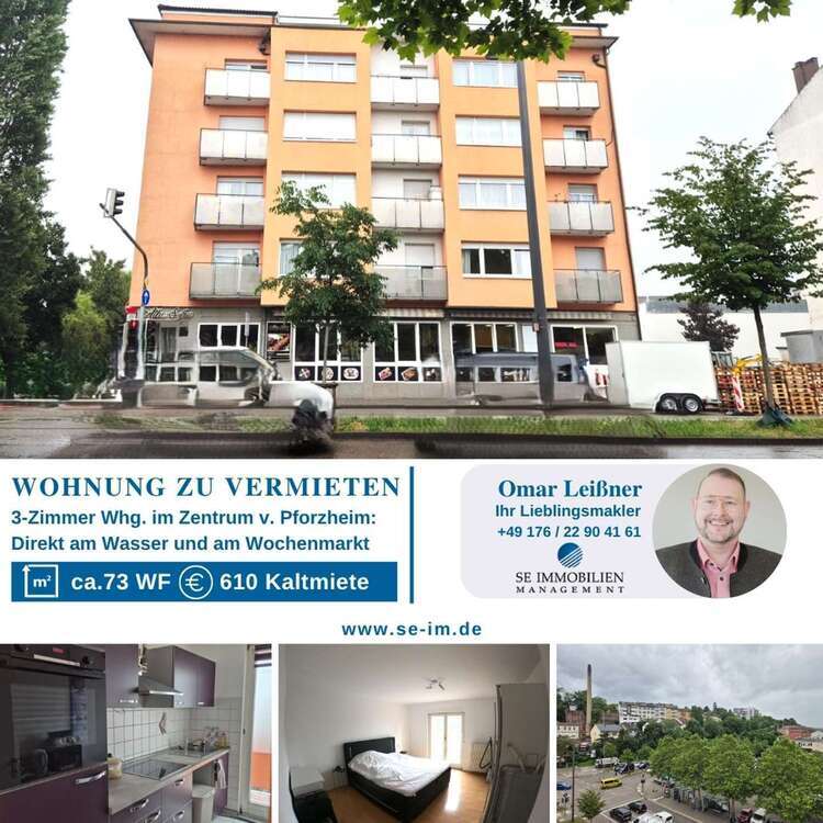Wohnung zum Mieten in Pforzheim 610 € 73 m²