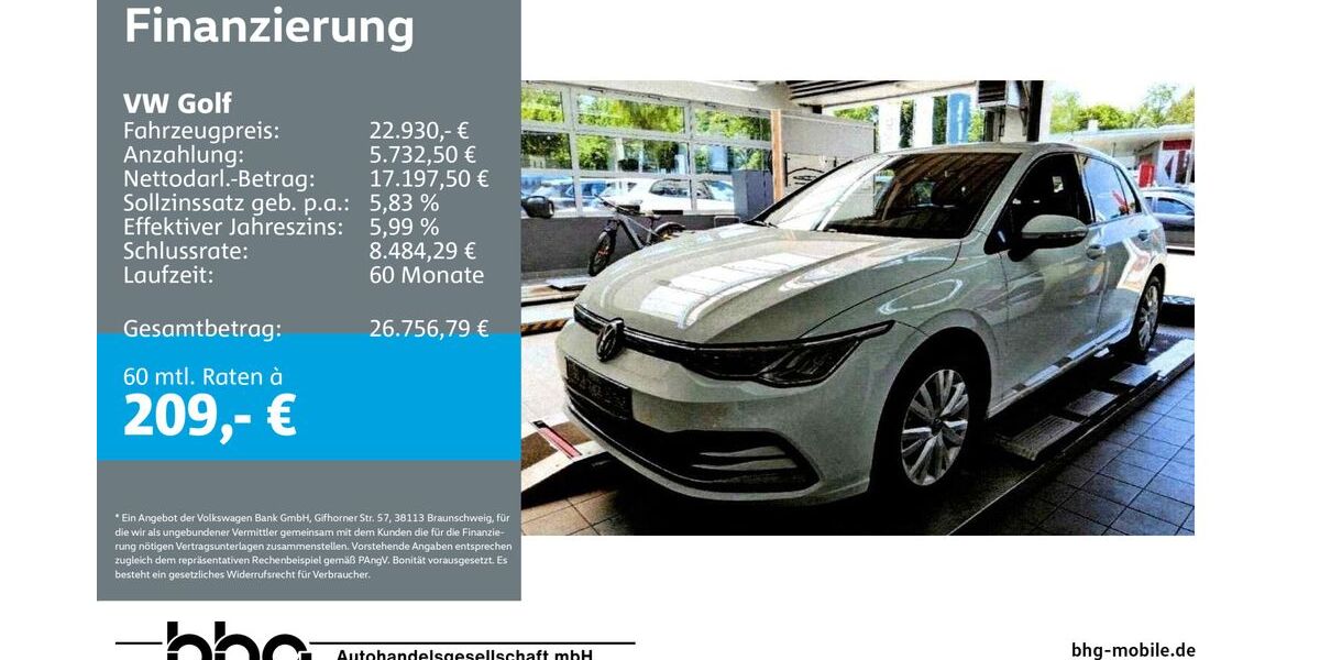 VW Golf 12.223 km 22.430 &euro; Tübingen 72072