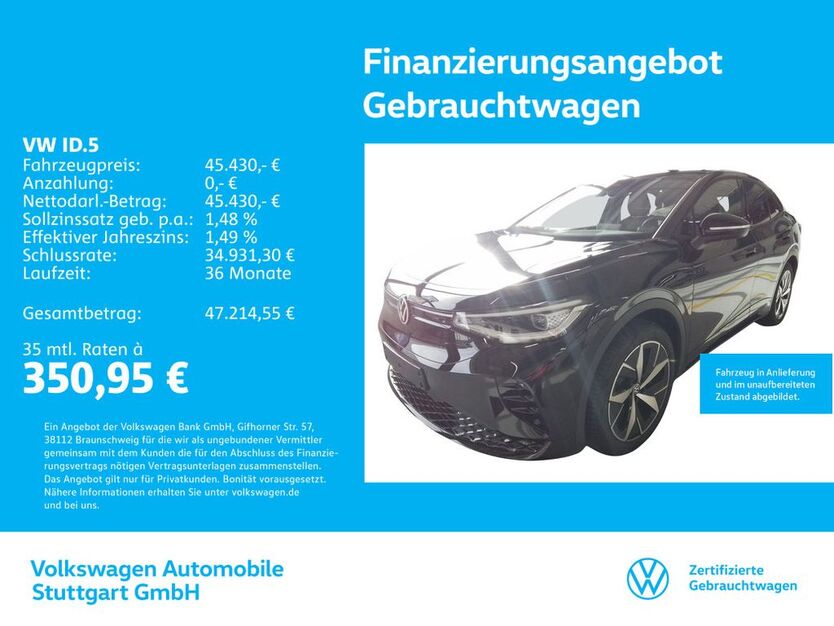 VW ID.5 7.710 km 45.430 € Stuttgart 70563