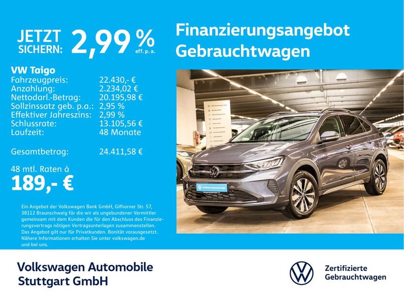 VW Taigo 22.520 km 22.430 € Stuttgart-Feuerbach 70469