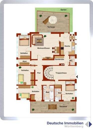 Wannweil: grosse EG-Wohnung (mit üppigen Nebenräumen) zum Ausbau 5 zimmer