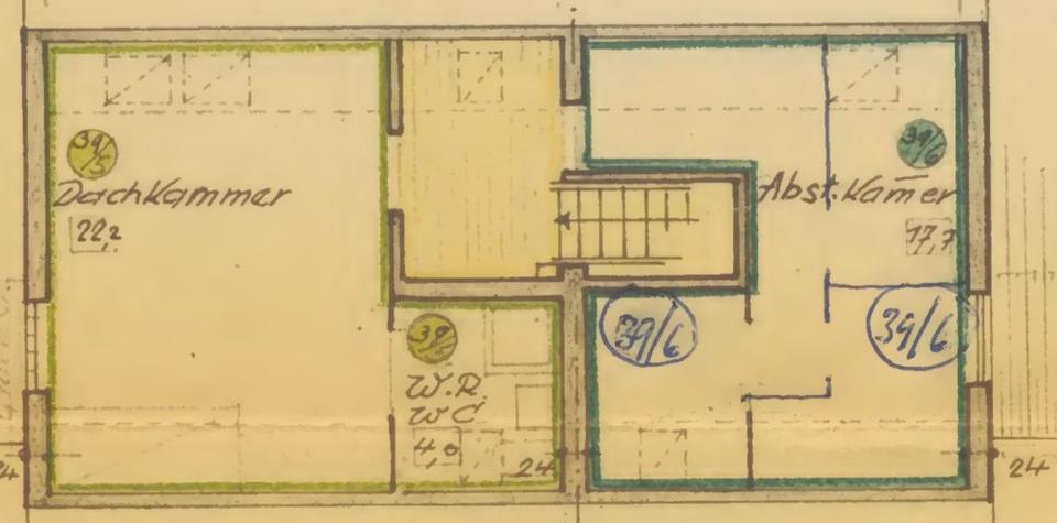 Dachgeschoßwohnung Stuttgart Hedelfingen - 2 Zimmer, 54 m&sup2;, 219.000&euro; | Angebot:23928181
